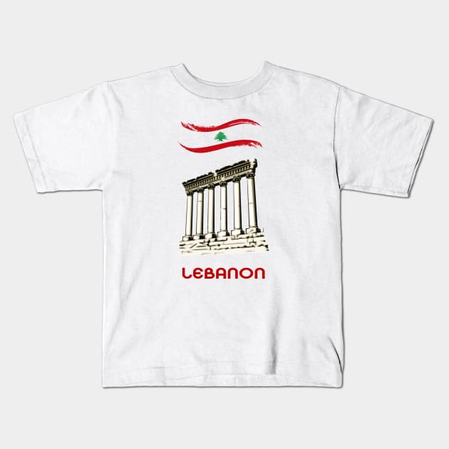 lebanon Kids T-Shirt by ART&LINES